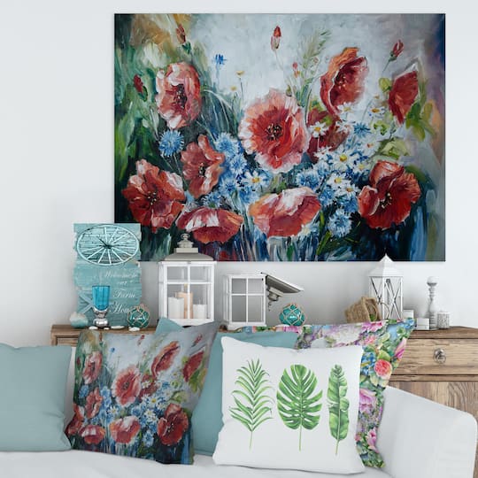 Designart - Retro Bouquet of Poppies